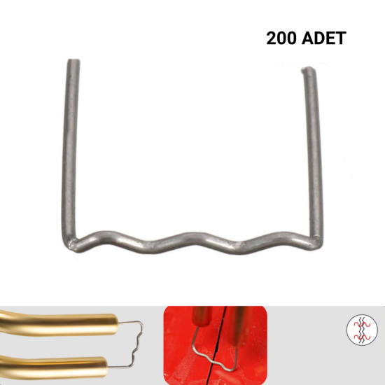 200 ADET 0,8MM DÜZ TİP DALGALI KAYNAK ZIMBA TELİ